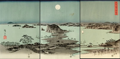 Panorama of the Eight Views of Kanazawa under a Full Moon